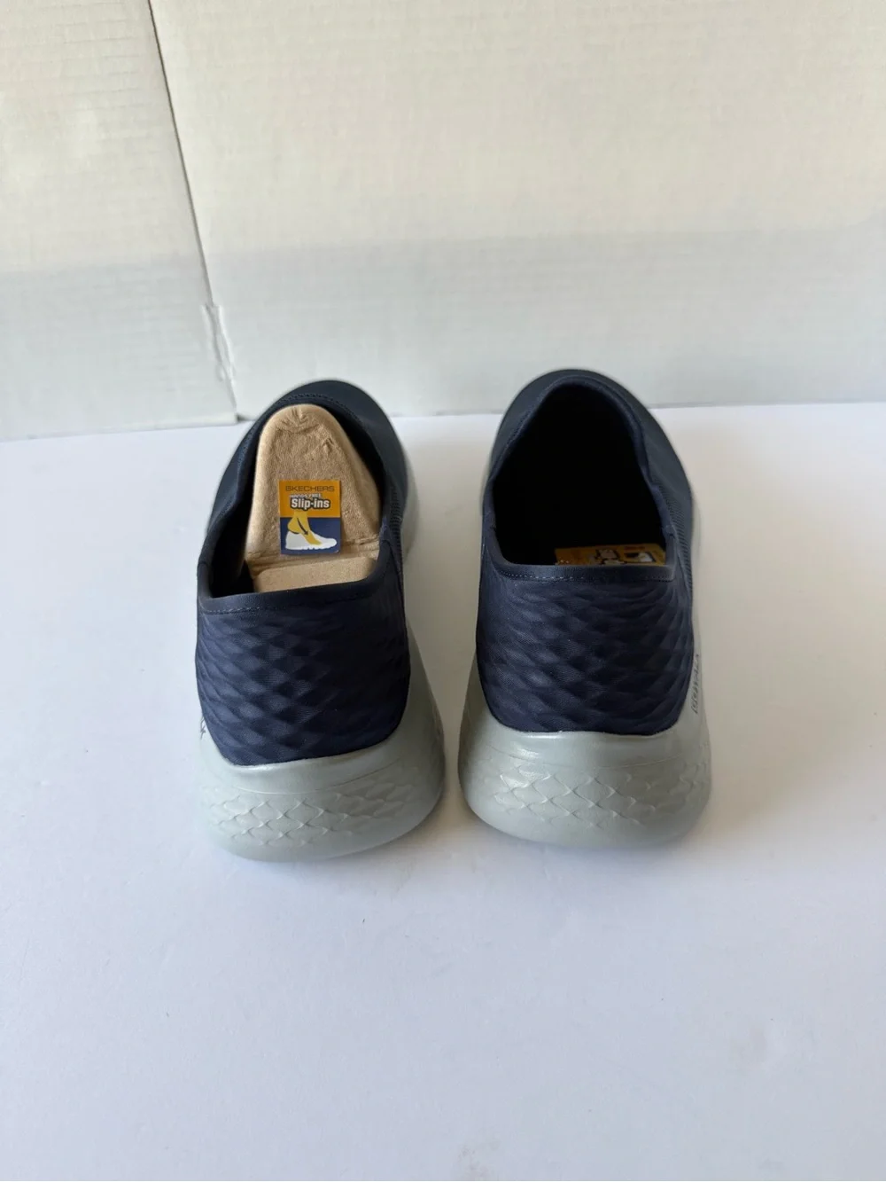 Skechers Men's Navy and Tan Slip-On Lightweight Casual Shoes